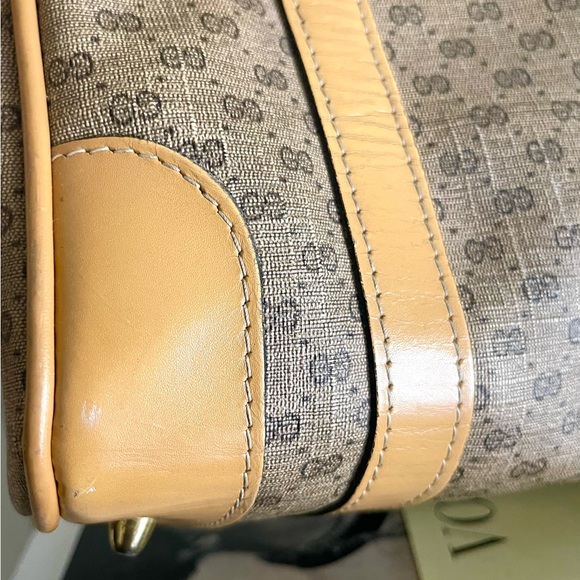 🔥Gucci Vintage Boston Micro Monogram GG Leather Bag - Picture 9 of 10